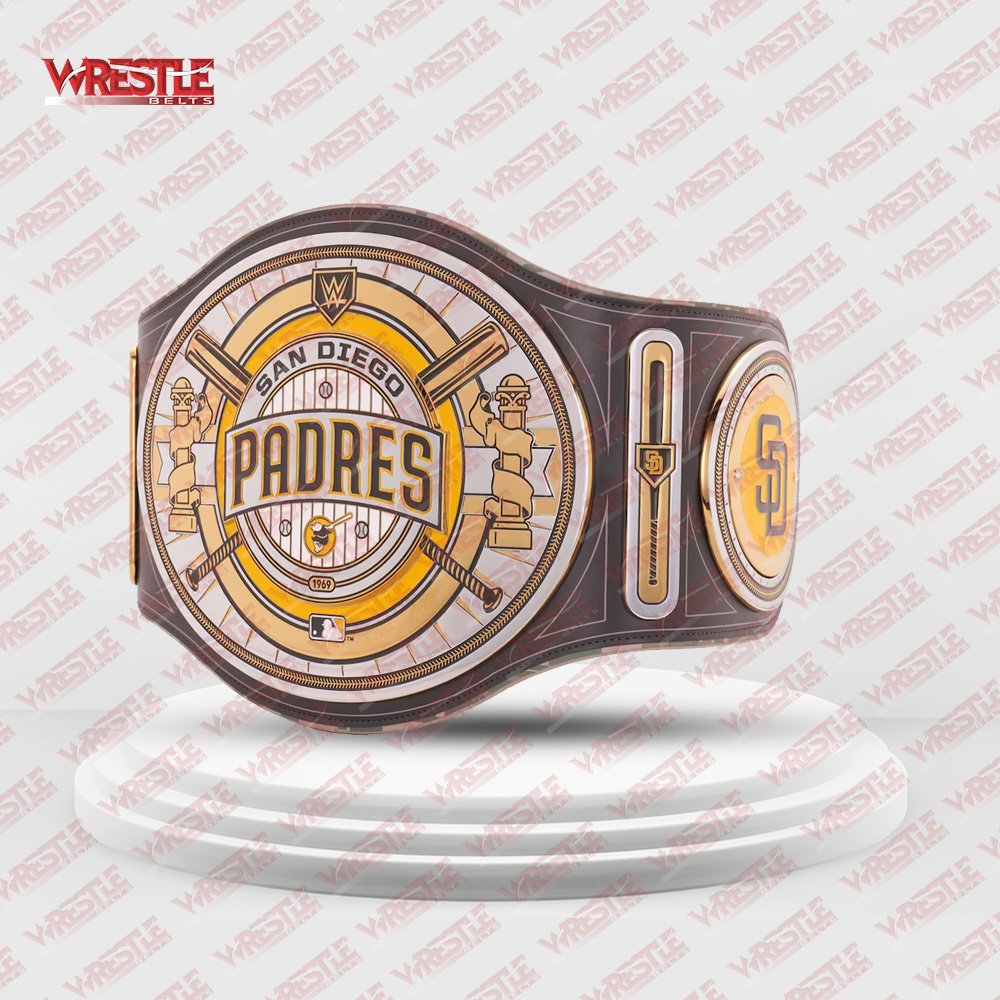 San-Diego-Padres-WWE-Legacy-Championship-Replica-Title-Belt—Exclusive-Edition-1 San Diego Padres, WWE Legacy Title Belt, officially licensed, sports memorabilia, wrestling enthusiasts