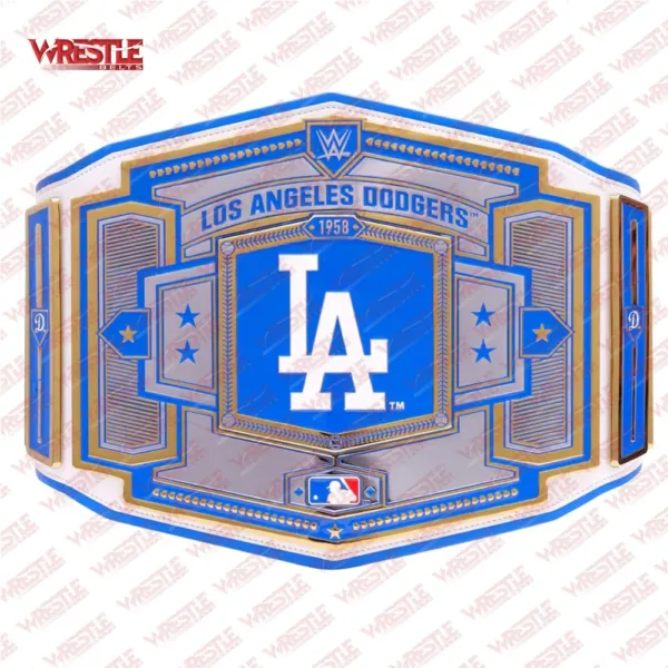 Official Los Angeles Dodgers WWE Legacy Championship Title Belt - Gold Plated