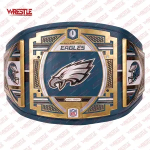 Authentic Philadelphia Eagles WWE Legacy Championship Title Belt - Gold Plated