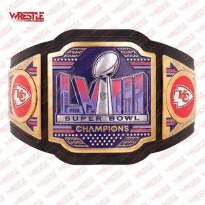 Official Kansas City Chiefs Super Bowl LVIII Champions Legacy Title Belt - Gold Plated