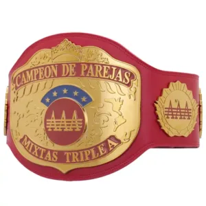 AAA World Mixed Tag Team Championship belt